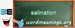 WordMeaning blackboard for salination